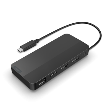 Lenovo USB-C-Reisedock für zwei Displays  (T14s 2in1 G1, X1 2in1 G10, T14 G6, X1 Carbon G13, P1 G8*, P14s G6*)